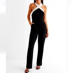 Elegant Black and White Jumpsuit